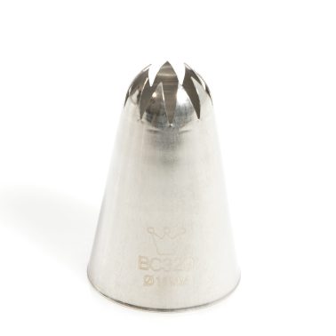 Bocchetta decorative stella a punta chiusa (Mod:BC 329) D.11 mm Inox Martellato