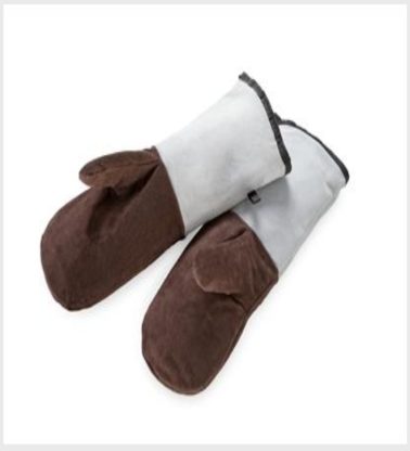 Guanti da forno in pelle con polsini (390mm)