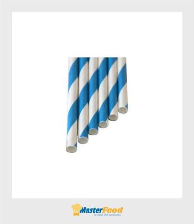 Cannucce dritte carta colore blu spirale pz.150 Imballaggi