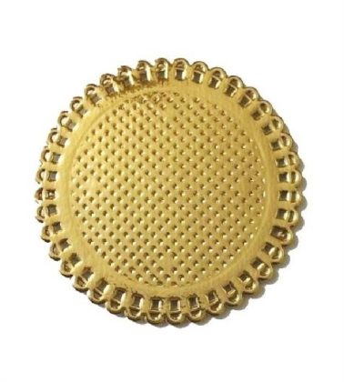 Monoporzione Pizzi in cartoncino tondo dm.7 cm. oro (confezione pz.50) Novaservice