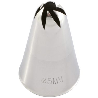 Bocchetta decorative foro Fiore D.15 mm Inox (BR 330) Martellato