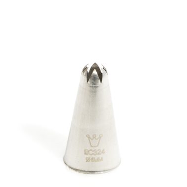 Bocchetta decorative stella a punta chiusa (Mod:BC 324) D.6 mm Inox Martellato