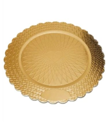 Piatti ala cartone Oro tondo diametro cm.34 confezione kg.10
