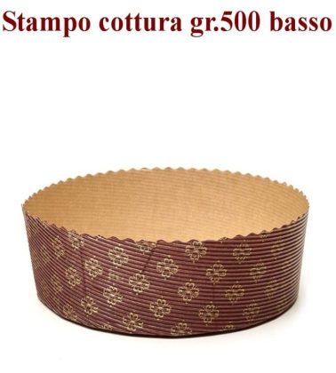 Stampo panettone basso gr.500 da cottura (P170 H 55) pz.50 Novaservice