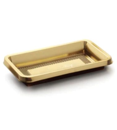 Monoporzione rettangolare cm.13,5 X 8,5 oro pz.100 Martypack